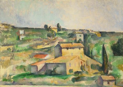 Felder bei Bellevue von Paul Cézanne